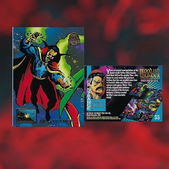 1994 Marvel Trading Cards - Blood & Thunder Full Set of 9 - Picture 3 of 11